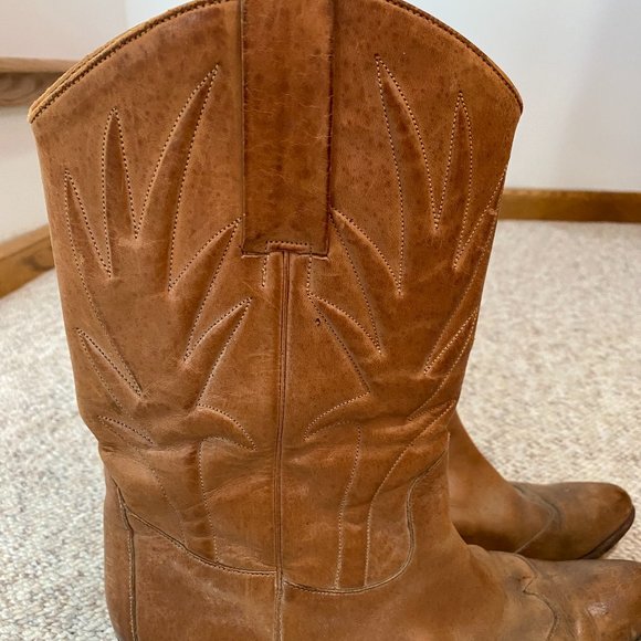 Vintage Jean Pier Clemente Brown Cowboy Boots - Picture 3 of 5